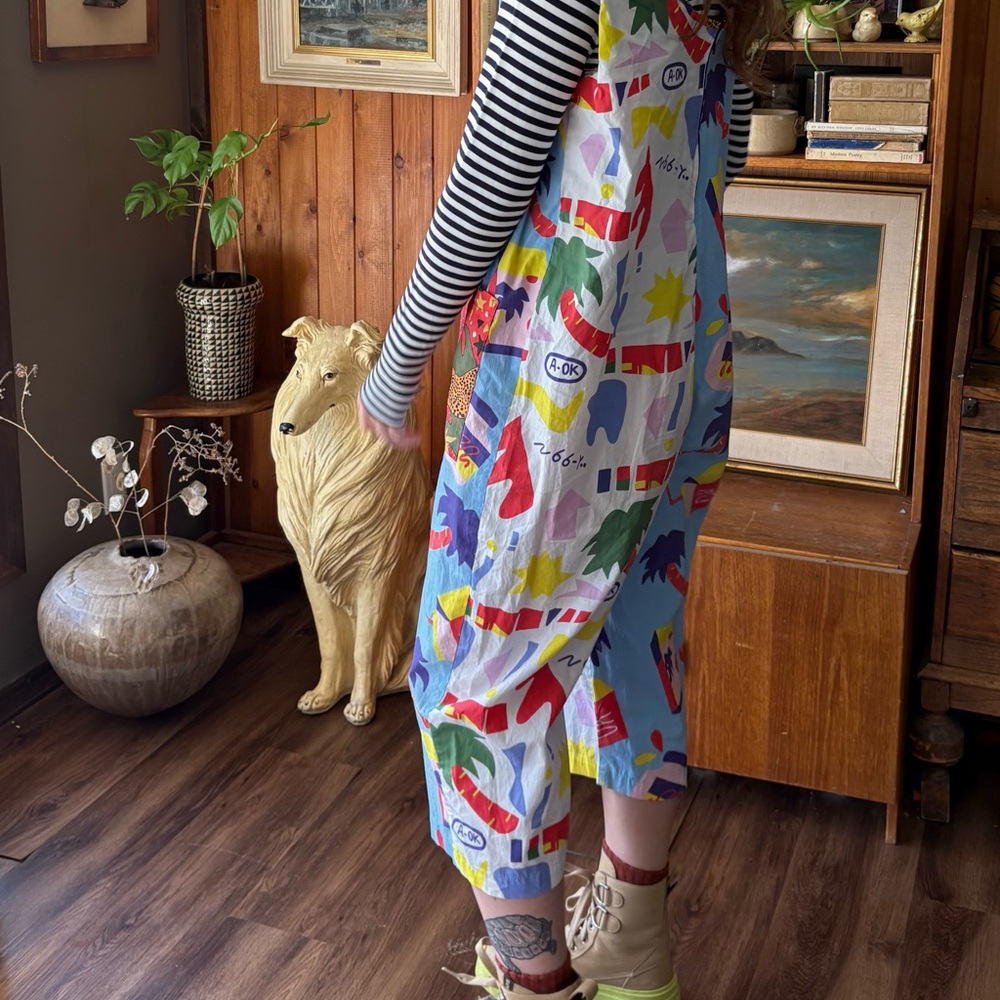 Nooworks A OK Jumpsuit Funky Slow Fashion Bold Print size M